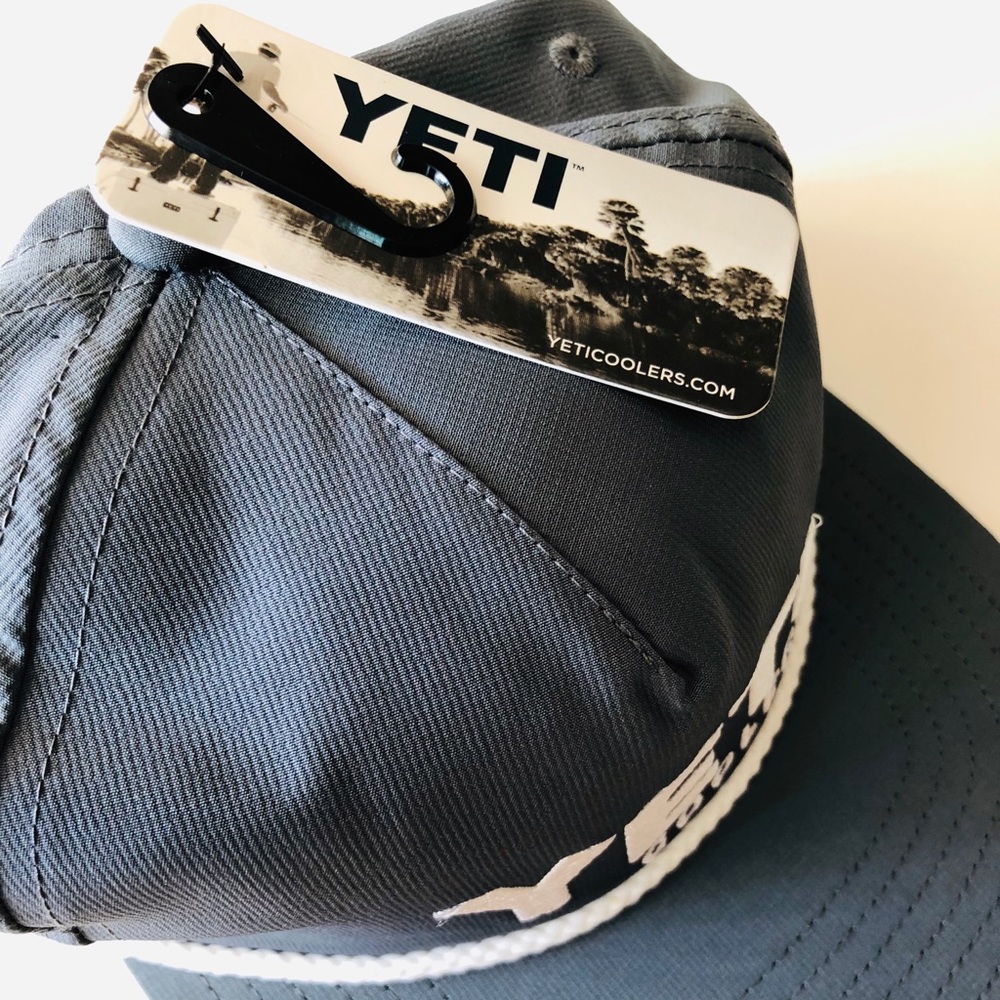 Yeti Coolers Authentic Blue Gray Logo SnapBack Hat - Picture 5 of 8